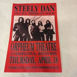2/$10 Steely Dan 1974 All American Tour Canvas Poster